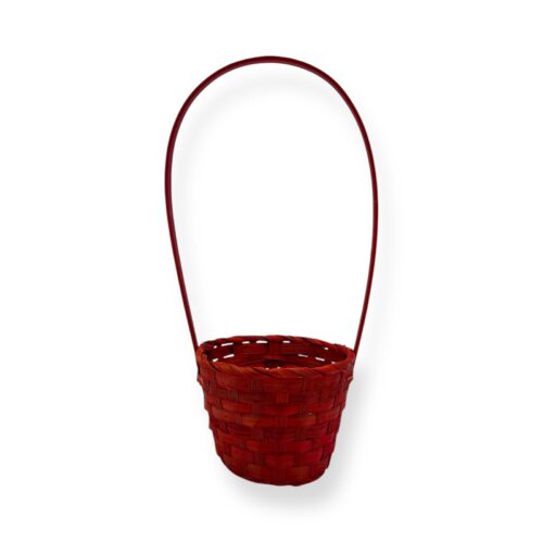 Cos pentru Flori Impletit cu Toarta, Ø 9 cm, Inaltime 15 cm