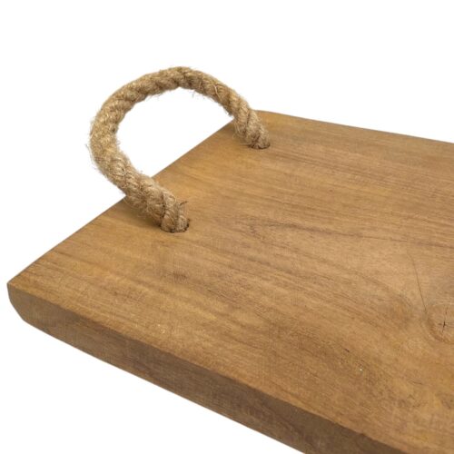 Alternative view of Tava de lemn orizontala cu sfoara naturala, 47 x 15 /20 x 7 cm
