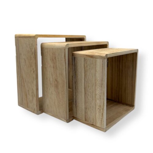 Set 3 rame decorative din lemn, 28 cm / 25 cm / 23 cm