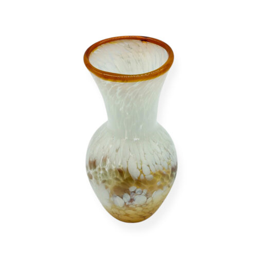 Alternative view of Vaza Sticla Decorativa Portocaliu Alb 30 cm