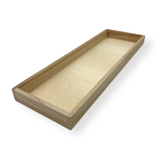 Bol (Tava) decorativ dreptunghiular din lemn, 40 x 13,5 x 3 cm