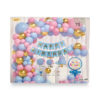 Set Baloane Happy Birthday Roz, Albastru, Auriu, 70 buc